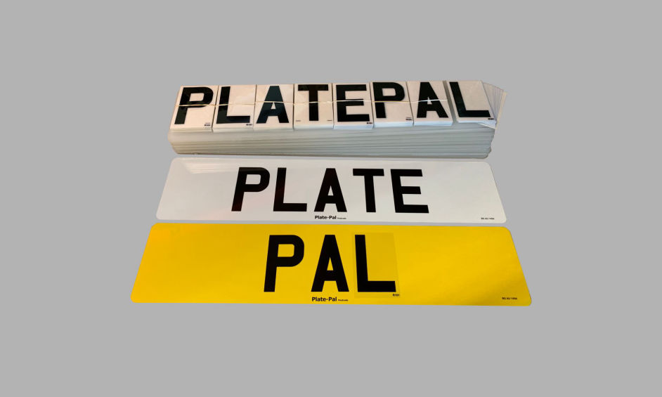 Digits for hand made number plates loose sticky letters transfers UK legal font new charles wright 3D motorcycle car