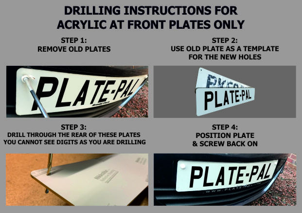 Drilling acrylic number plates to fit your vehicle