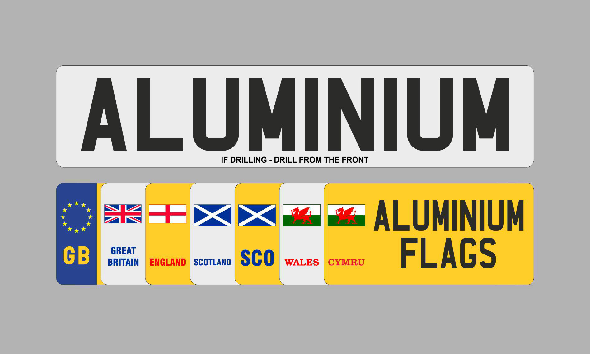 Standard aluminium number plates metal plate tin number plates